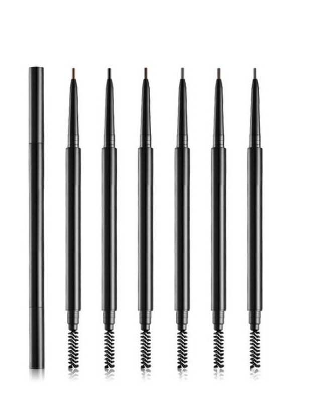 Multi color retractable private label eye brow  with brush black slim eyebrow pencil OEM/ODM