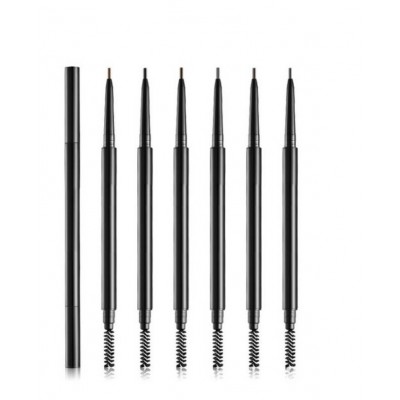 Multi color retractable private label eye brow  with brush black slim eyebrow pencil OEM/ODM